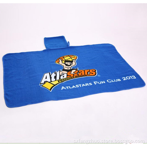 Polar polar Plush sponsor logo sportowy koc poncho z kapeluszem